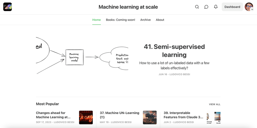 Machine Learning At Scale newsletter